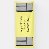 Afbeelding cartoon Franse deurkoelkast Spandoek (Verticaal)