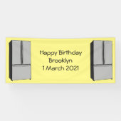 Afbeelding cartoon Franse deurkoelkast Spandoek (Horizontaal)