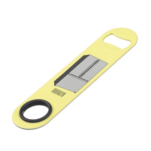 Afbeelding cartoon Franse deurkoelkast Speed Flessenopener (Achterkant Gekanteld)