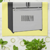 Afbeelding cartoon Franse deurkoelkast Theedoek (Gevouwen)