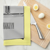 Afbeelding cartoon Franse deurkoelkast Theedoek (Quarter Fold)