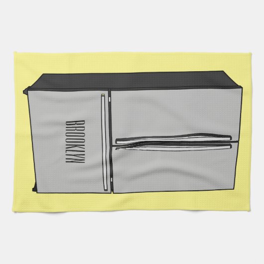 Afbeelding cartoon Franse deurkoelkast Theedoek (Horizontaal)