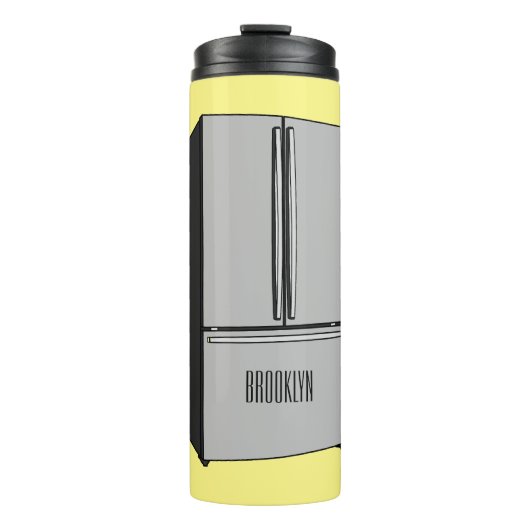 Afbeelding cartoon Franse deurkoelkast Thermosbeker (Voorkant)