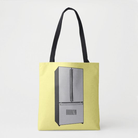 Afbeelding cartoon Franse deurkoelkast Tote Bag (Voorkant)