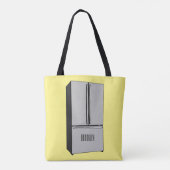 Afbeelding cartoon Franse deurkoelkast Tote Bag (Achterkant)