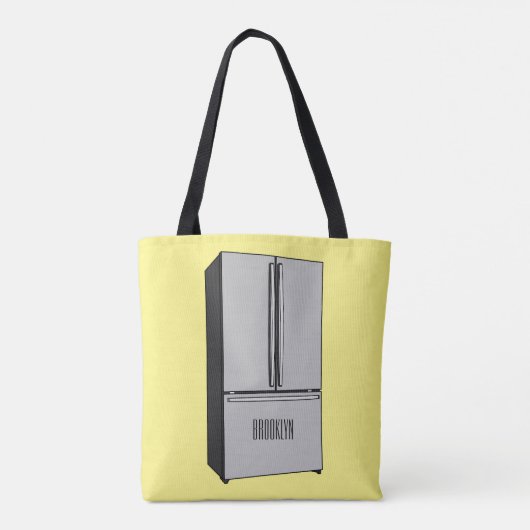 Afbeelding cartoon Franse deurkoelkast Tote Bag (Achterkant)