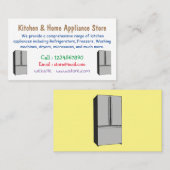 Afbeelding cartoon Franse deurkoelkast Visitekaartje (Voorkant / Achterkant)