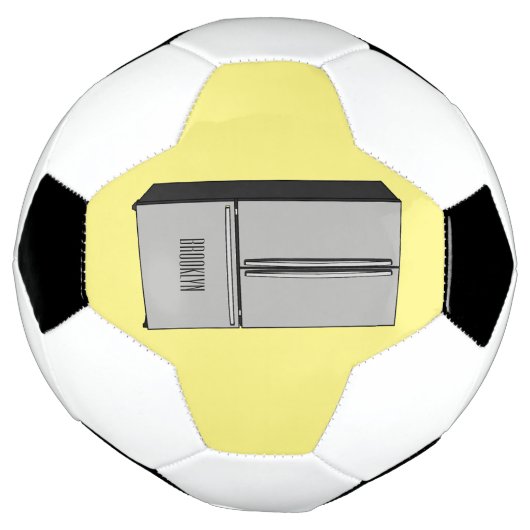 Afbeelding cartoon Franse deurkoelkast Voetbal (Gedraaid)