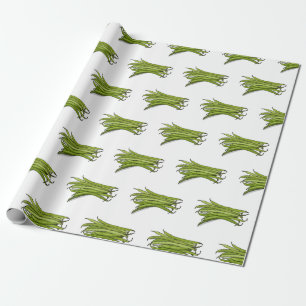 Afbeelding cartoon groene bonen cadeaupapier