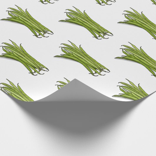 Afbeelding cartoon groene bonen cadeaupapier (Hoek)