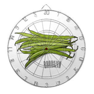 Afbeelding cartoon groene bonen dartbord