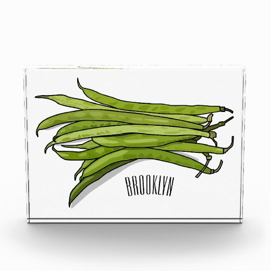 Afbeelding cartoon groene bonen fotoblokken (Voorkant)