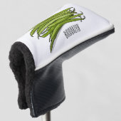 Afbeelding cartoon groene bonen golfheadcover (3/4 voorkant)