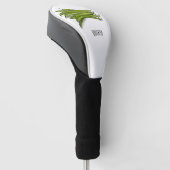 Afbeelding cartoon groene bonen golfheadcover (Schuin)