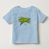 Afbeelding cartoon groene bonen kinder shirts (Voorkant)