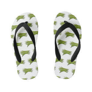 Afbeelding cartoon groene bonen kinder teenslippers