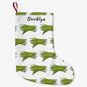 Afbeelding cartoon groene bonen kleine kerstsok