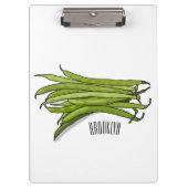 Afbeelding cartoon groene bonen klembord (Voorkant)