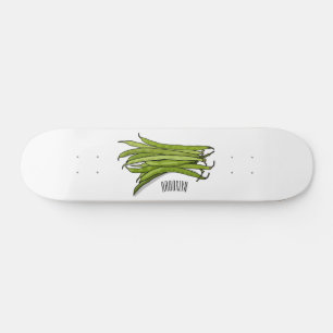 Afbeelding cartoon groene bonen persoonlijk skateboard