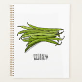 Afbeelding cartoon groene bonen planner (Voorkant)