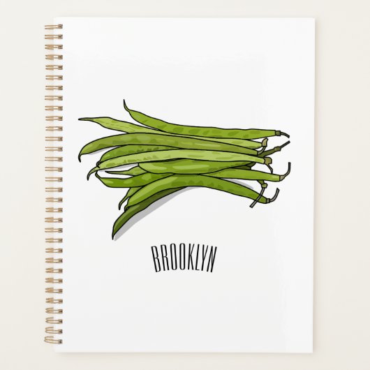 Afbeelding cartoon groene bonen planner (Voorkant)