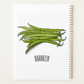 Afbeelding cartoon groene bonen planner (Achterkant)