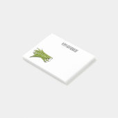Afbeelding cartoon groene bonen post-it® notes (Schuin)
