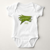 Afbeelding cartoon groene bonen romper (Voorkant)