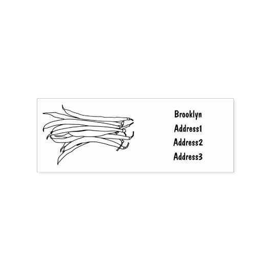Afbeelding cartoon groene bonen rubberstempel (Afrduk)
