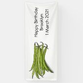Afbeelding cartoon groene bonen spandoek (Verticaal)