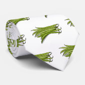 Afbeelding cartoon groene bonen stropdas (Opgerold)