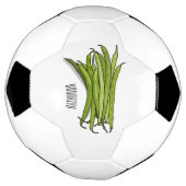 Afbeelding cartoon groene bonen voetbal (Gedraaid)