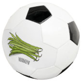 Afbeelding cartoon groene bonen voetbal (Drie kwart)