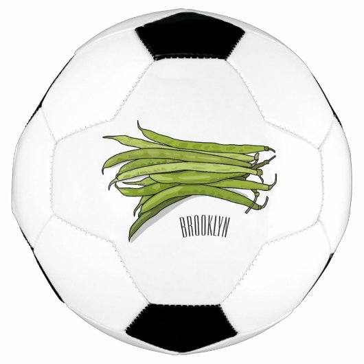 Afbeelding cartoon groene bonen voetbal (Voorkant)
