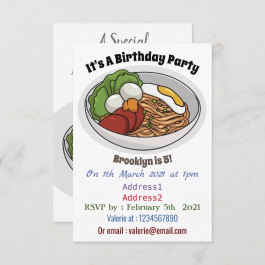 Afbeelding cartoon in onbelaste stand kaart (Voorkant / Achterkant)