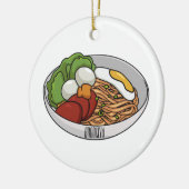 Afbeelding cartoon in onbelaste stand keramisch ornament (Links)