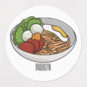 Afbeelding cartoon in onbelaste stand labels (Design 1)