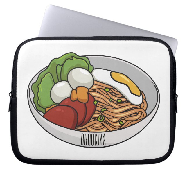 Afbeelding cartoon in onbelaste stand laptop sleeve (Voorkant)