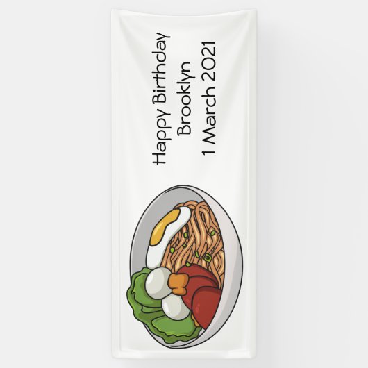 Afbeelding cartoon in onbelaste stand spandoek (Verticaal)