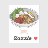 Afbeelding cartoon in onbelaste stand sticker (Vel)