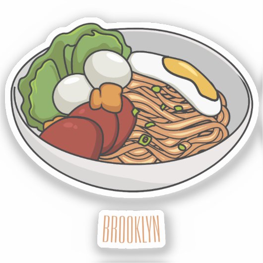 Afbeelding cartoon in onbelaste stand sticker (Voorkant)