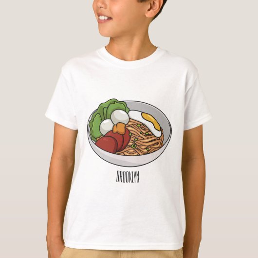 Afbeelding cartoon in onbelaste stand t-shirt (Voorkant)