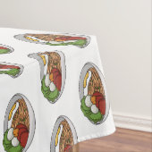 Afbeelding cartoon in onbelaste stand tafelkleed (Voorbeeld)