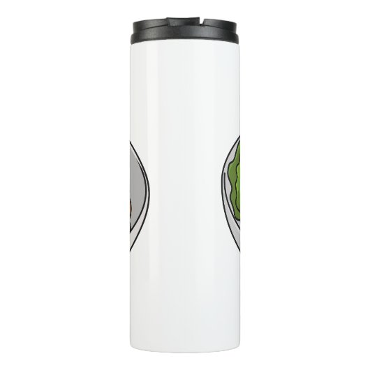 Afbeelding cartoon in onbelaste stand thermosbeker (Achterkant)