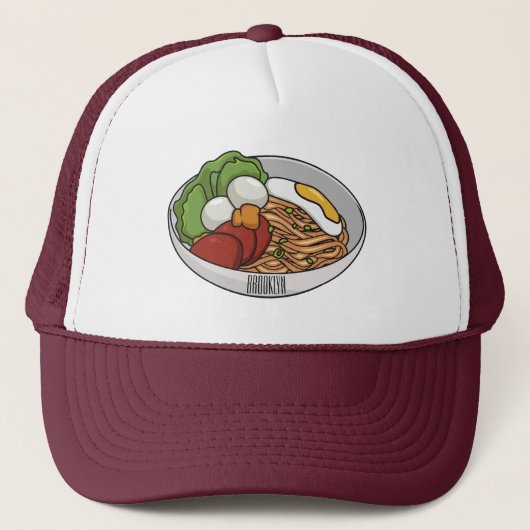 Afbeelding cartoon in onbelaste stand trucker pet (Voorkant)
