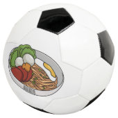 Afbeelding cartoon in onbelaste stand voetbal (Drie kwart)