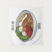 Afbeelding cartoon in onbelaste stand wandkleed (Voorkant)