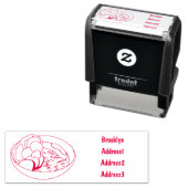 Afbeelding cartoon in onbelaste stand zelfinktende stempel (In situ)