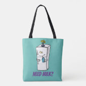 Afbeelding cartoon melkkoelkast nodig tote bag (Achterkant)
