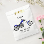 Afbeelding cartoon motorfiets bedankzakje (Gezegeld)